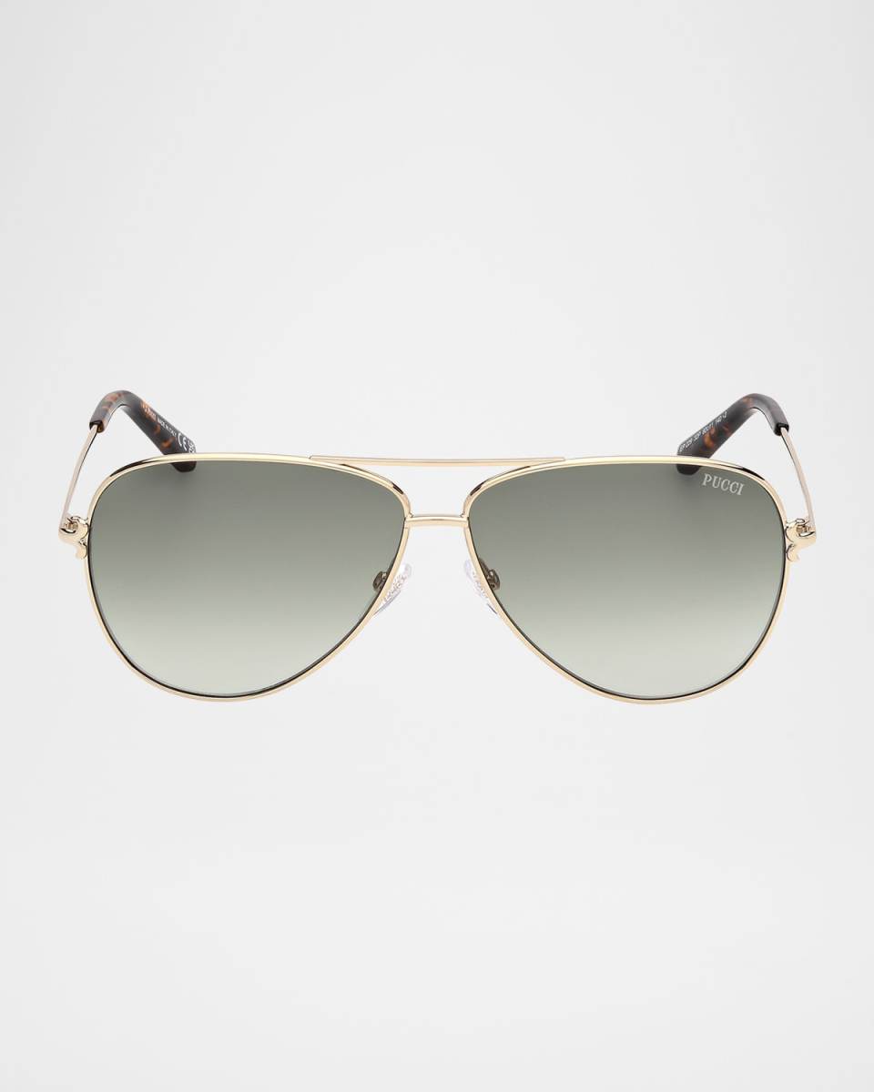 Metal Aviator Sunglasses